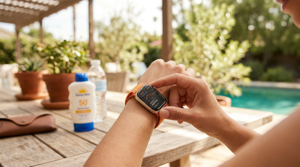 Monitoreo de la salud en verano con tecnología vestible
